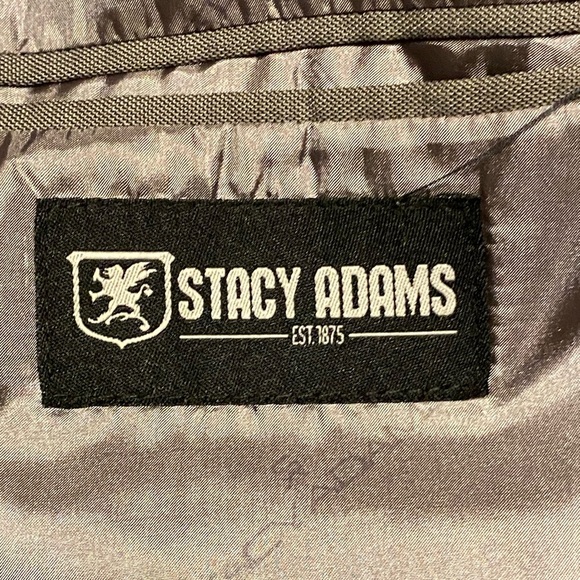 BUY 1 GET 1 SUIT COAT Stacy Adam Blazer Classic Fully Lined Two Vent 60R Gray - Picture 3 of 13